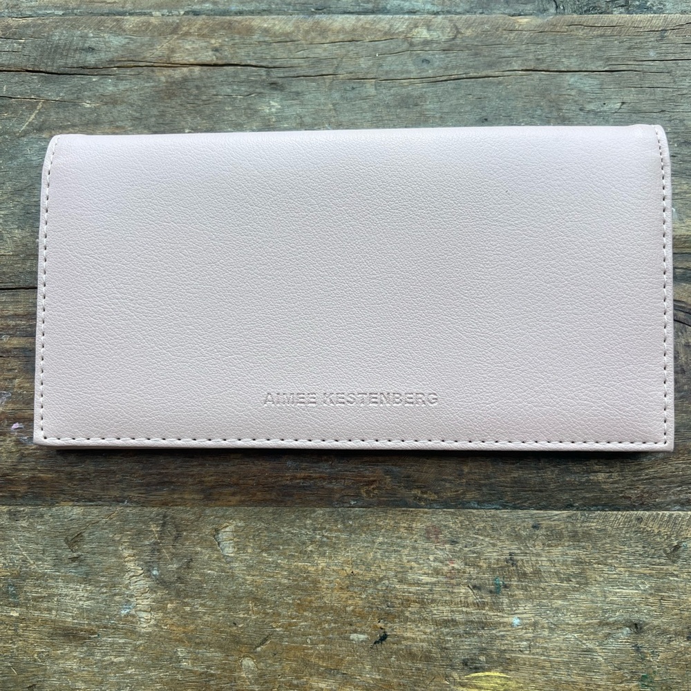 NWOT Aimee Kestenberg Pale Blush Leather Long Wallet